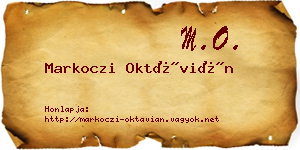 Markoczi Oktávián névjegykártya